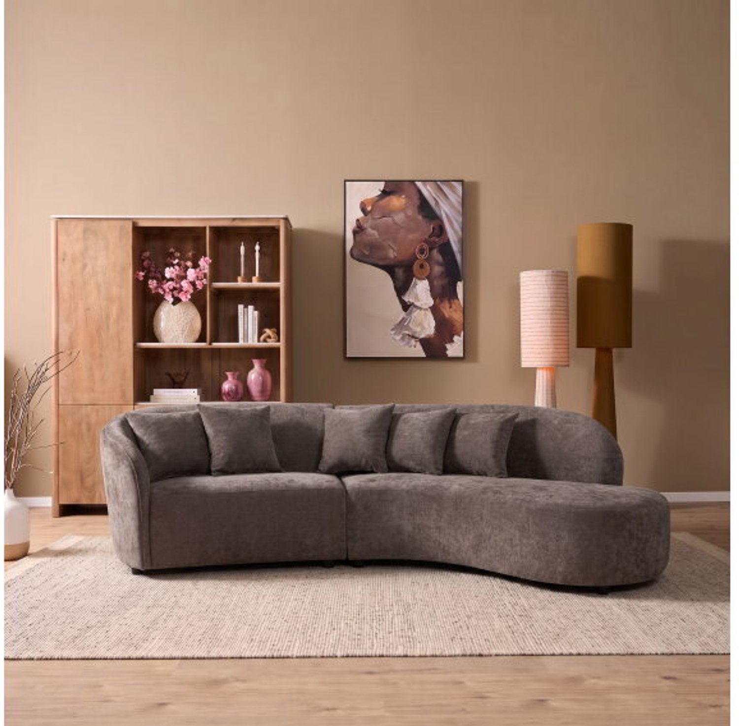 Starfurn - MySofa Novi Hoekbank 3 zits + Lounge R - grijs