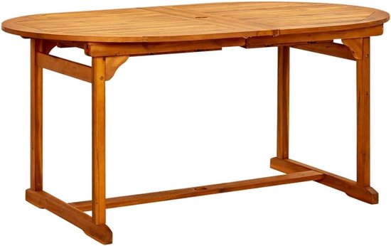 Massief acaciahout, uittrekbaar (160-240) x 100 x 75 cm, eettafel voor buiten voor terras en balkon, weerbestendig en duurzaam — afbeelding 3