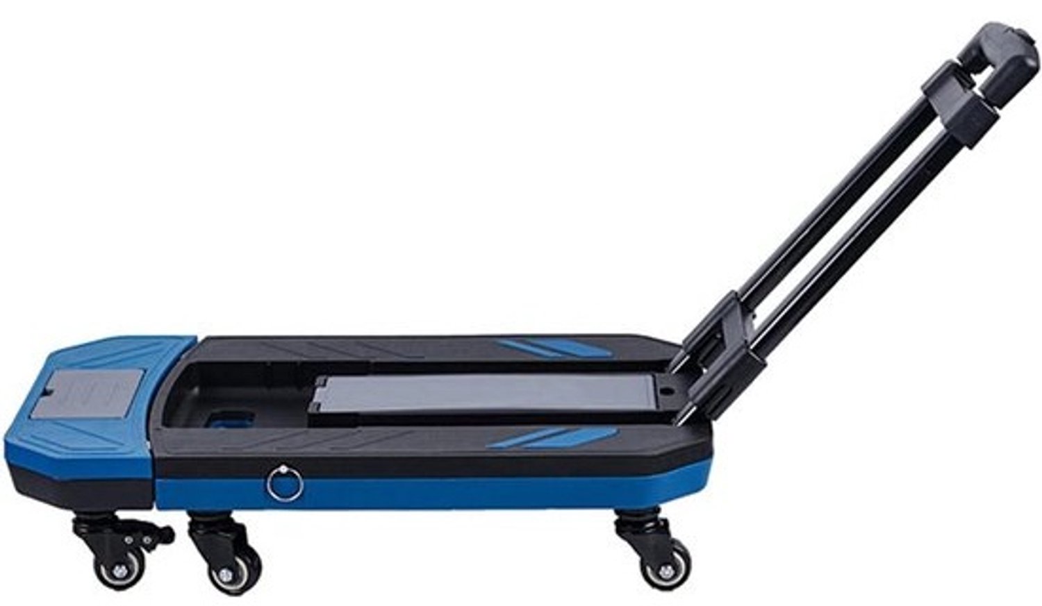 Opvouwbare steekwagen - Bagagewagen en handkar - Spullen verplaatsen - Uitschuifbaar, 6 wielen - Capaciteit 330 Lbs - Zwart
