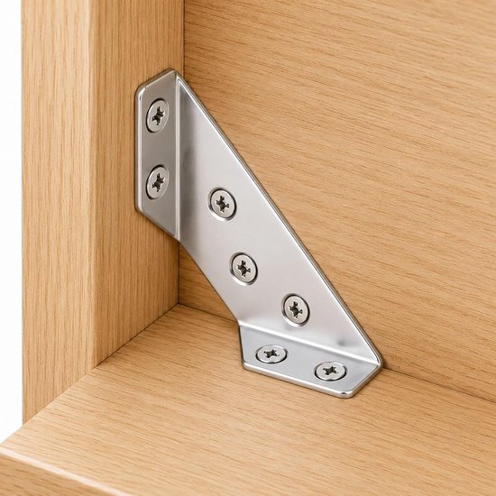 50 stuks roestvrijstalen driehoekige steunbeugels voor stevige bevestiging en ondersteuning — afbeelding 4