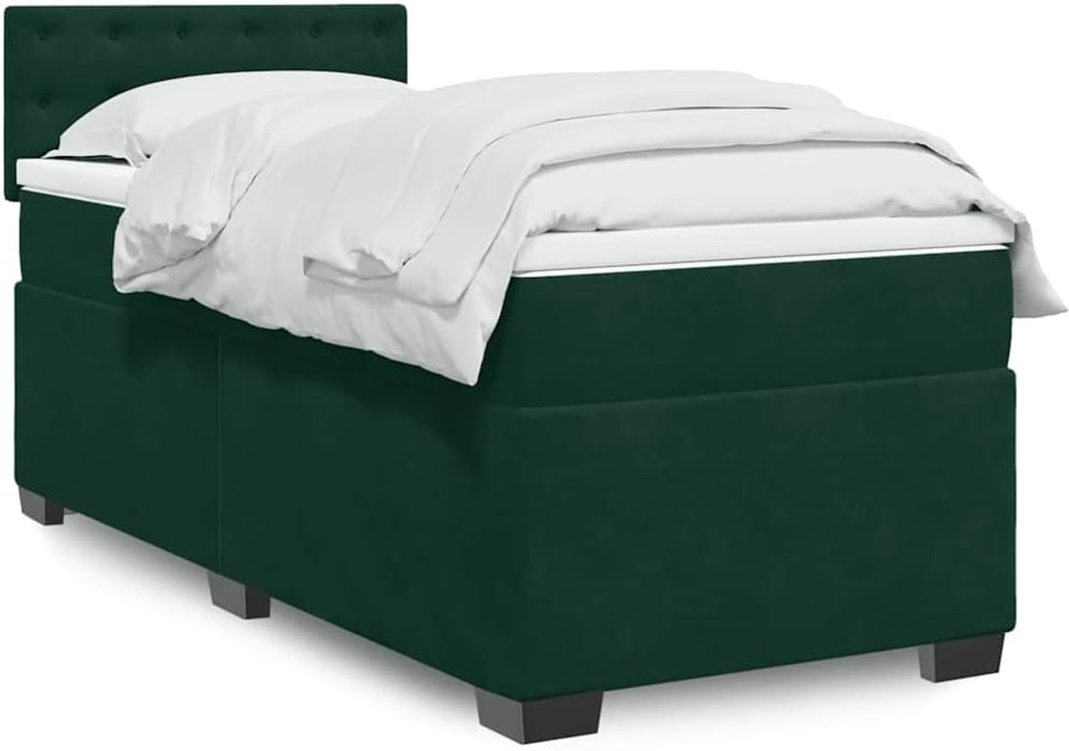 Pocketveringmatras Boxspring 90x200 Donkergroen
