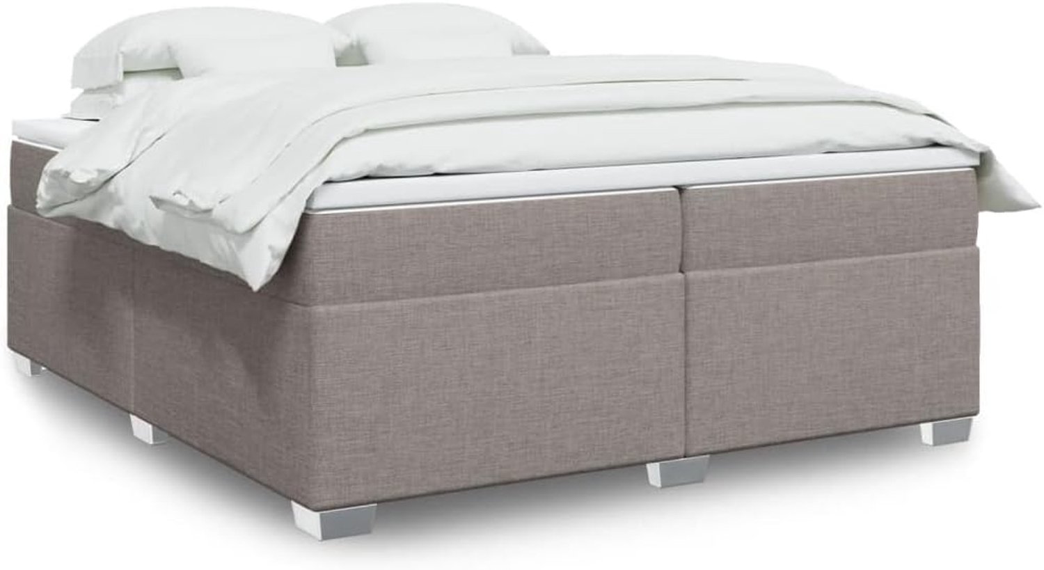 Pocketvering Boxspring Taupe 200x200 cm