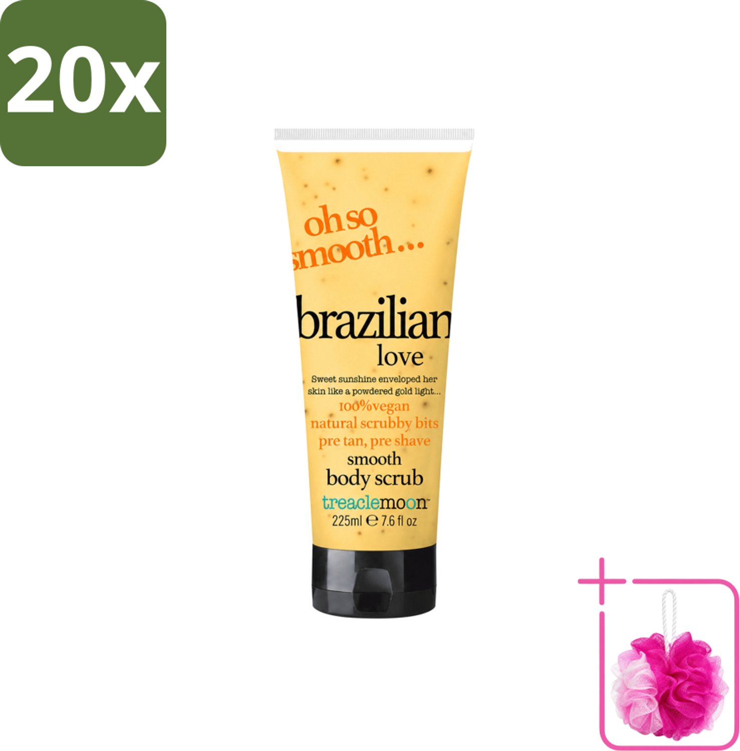 20 x Treaclemoon – Body Scrub – Brazilian Love – 225 ml - Bulkverpakking - Body scrub - Douchemop - Exfoliatie
