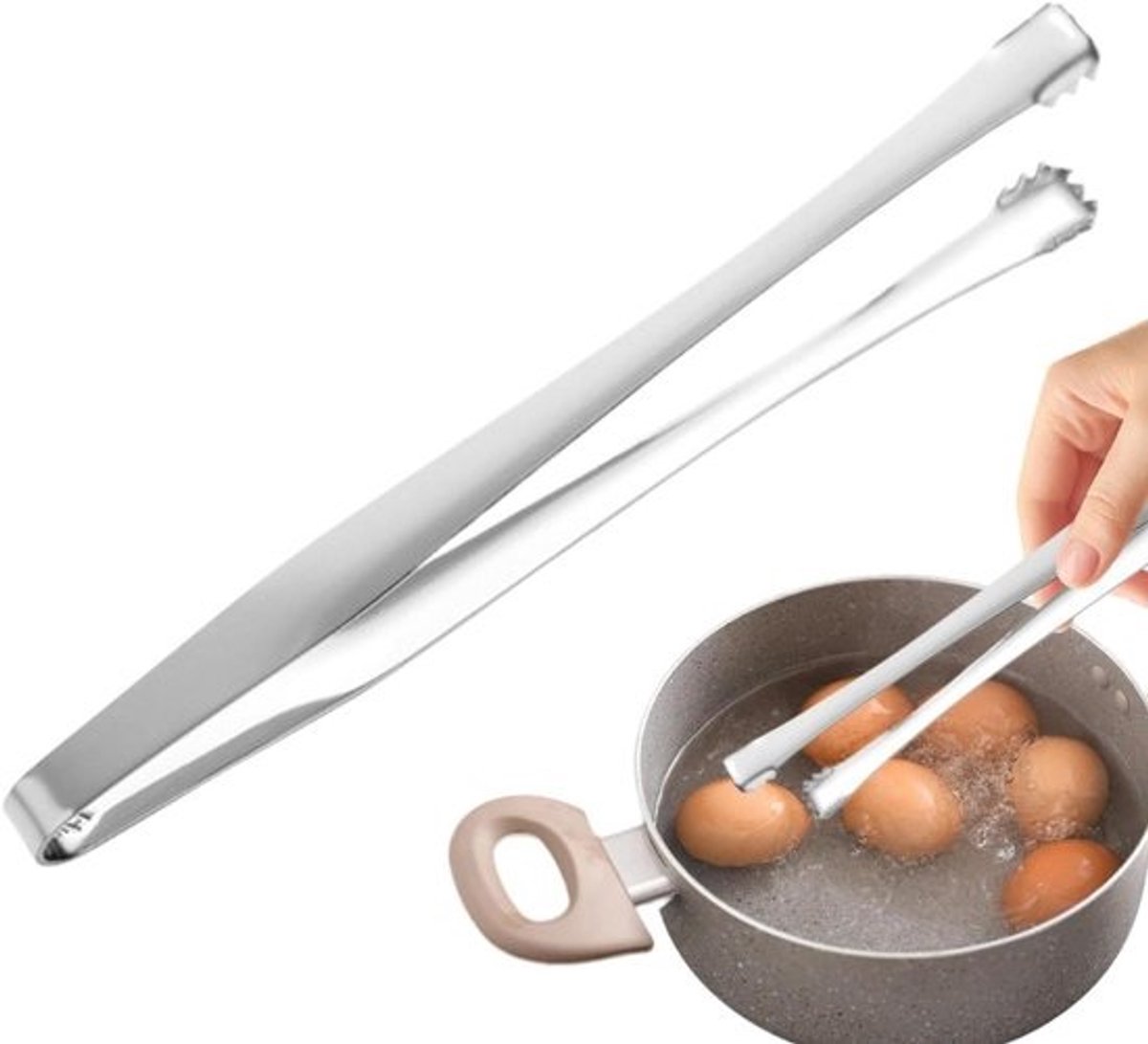 Eierschalenverwijderaar - Keukengereedschap - Eieren Schillen - Moeiteloze Verwijdering - Compact Formaat - Zilver