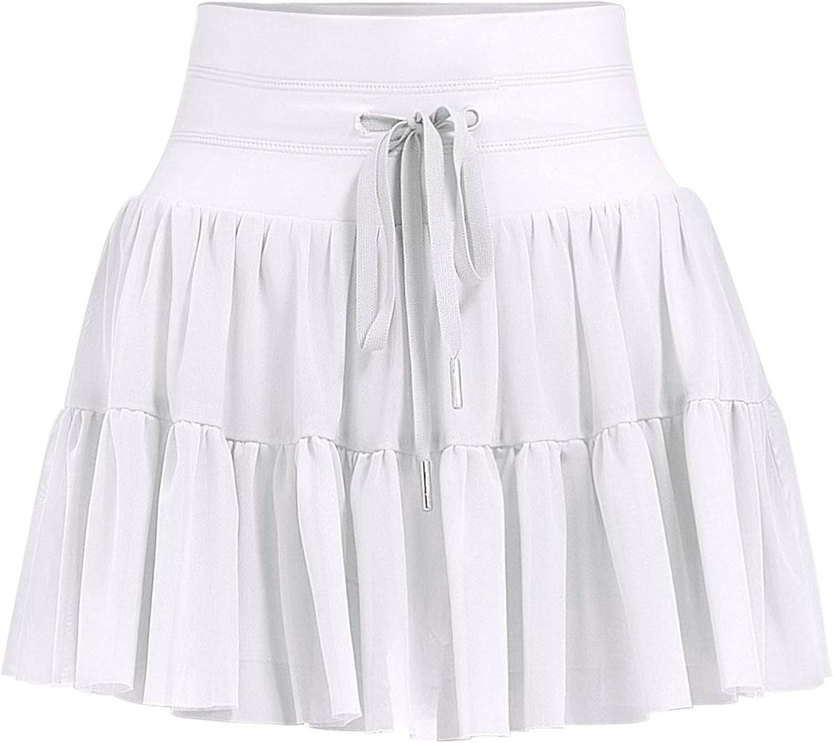 Rokken voor dames, met korte broek, zakken, hoge taille, ruches, atletische golfskorts, hardlooptraining, geplooide rokken