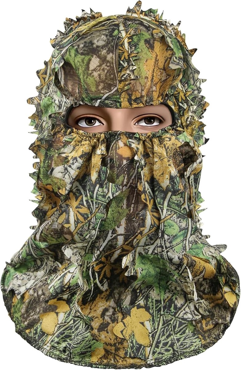 3D Lommerrijke Bivakmuts Jacht Mesh Gezichtsmasker Hoofd Cover Camouflage Hood Outdoor