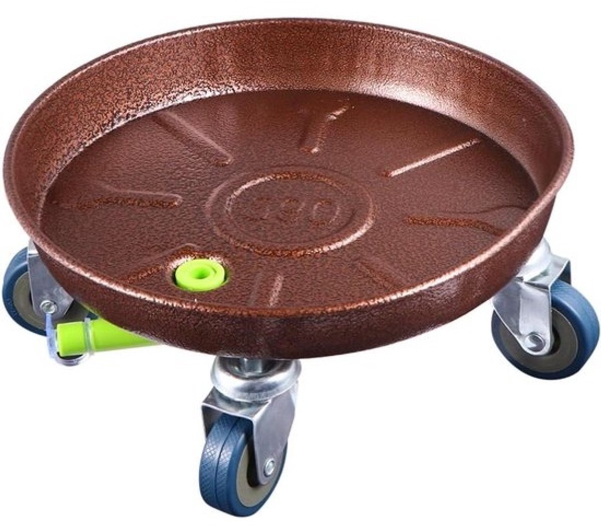 Bloempotrek Ijzer - Plantenwagen Rolbaar - Planten Verplaatsen - Krasvrije Wielen - 25 cm - Zoals getoond