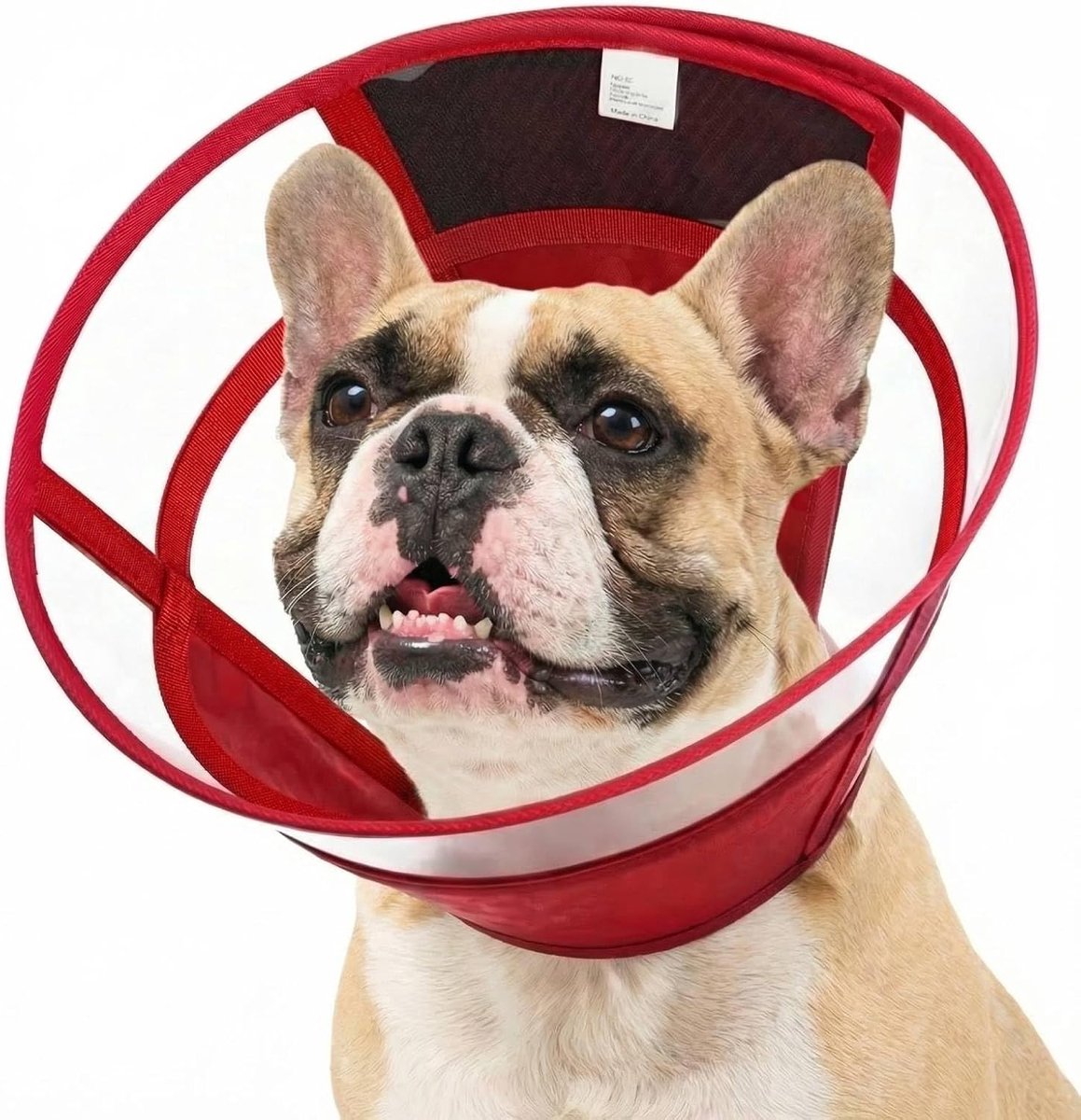 Herstelhalsband voor honden, verstelbare Elizabethaanse kegelhalsband, transparante beschermende kegel voor postoperatie, anti-likken herstelhalsband voor huisdieren, opvouwbare medische kegels