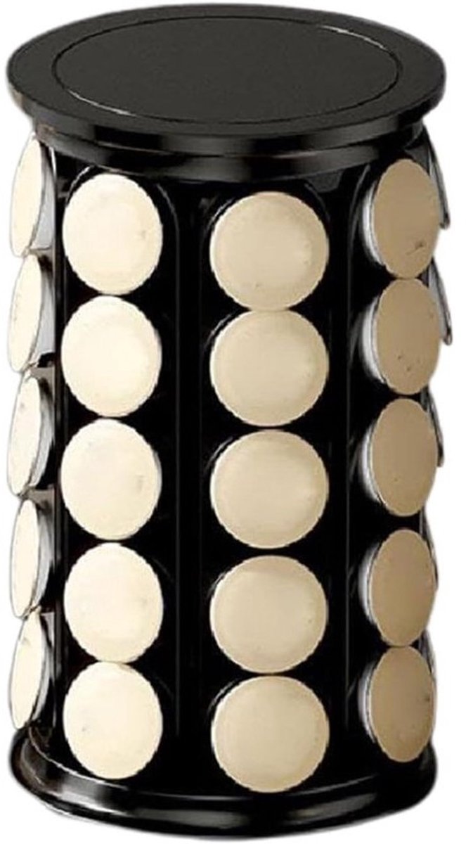 Koffiepadorganizer - Opbergrek - Keuken Organiseren - 360 Graden Draaibaar - Ruimte voor 40 Pads - Zwart