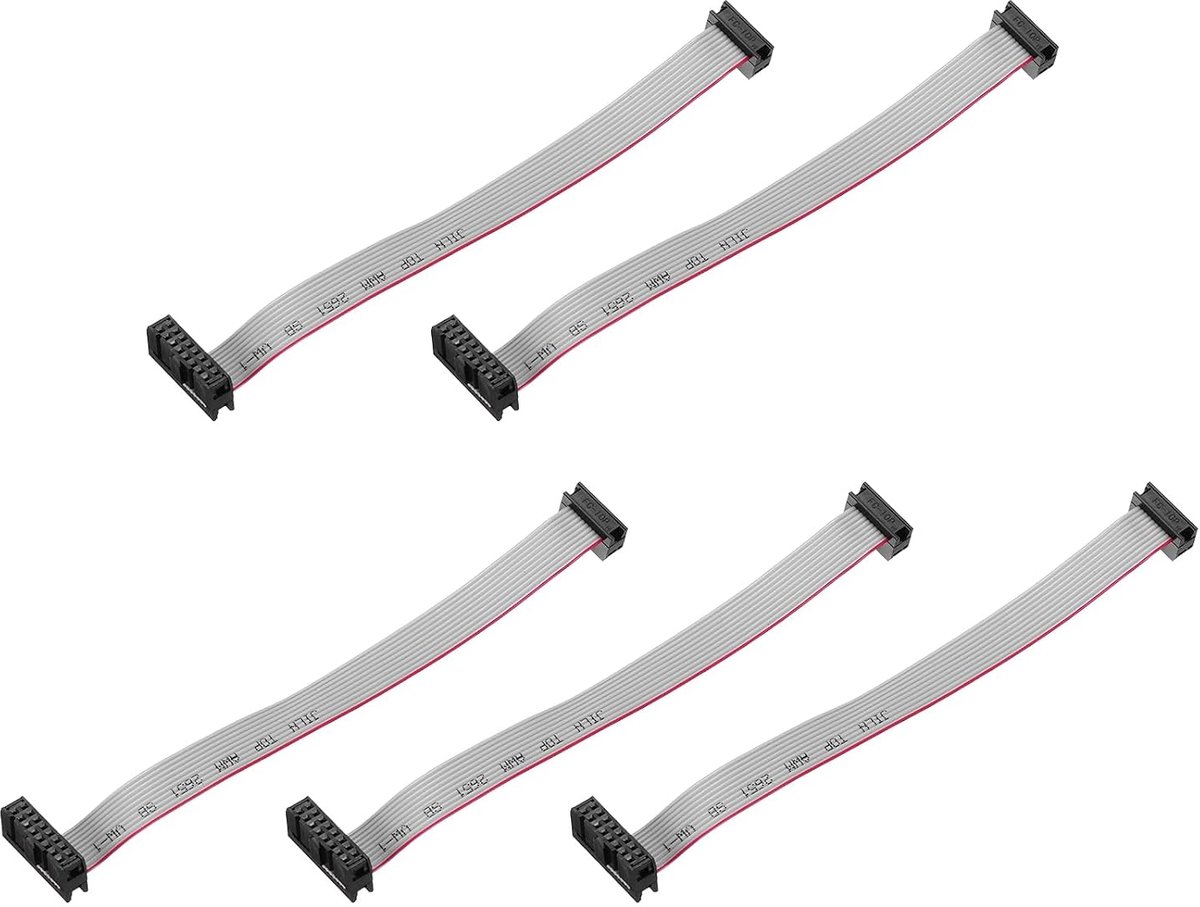 5 stuks IDC lintkabel, 2,54 mm rastermaat 13 mm breedte 15 cm lengte 10 tot 16 pin FC naar FC lintconnector jumperkabel voor pc, LED-displays
