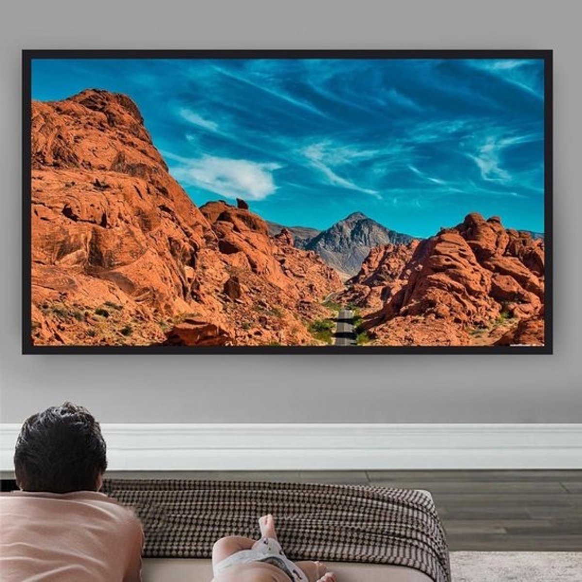 Projectorscherm - Beamer scherm - Thuisbioscoop creëren - 160 graden kijkhoek - 130 inch - Wit