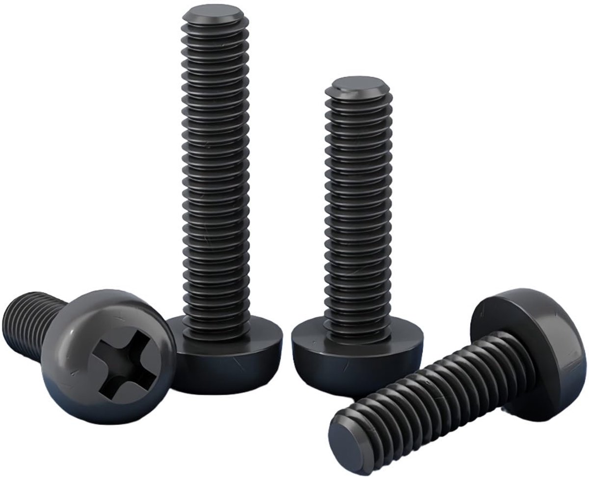 nylon ronde kopschroeven, kunststof kruiskopschroeven voor machines, M8 x 50 mm (40 stuks)