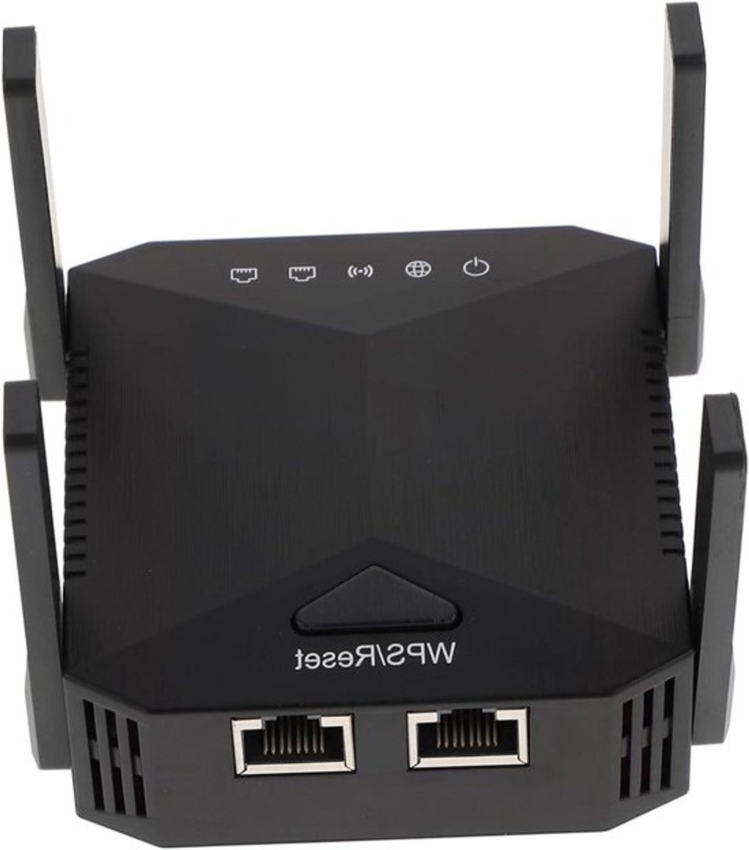 Wifi Versterker - Signaal Booster - Stabiele Verbinding - 4 Antennes - 300 Mbps - Zwart