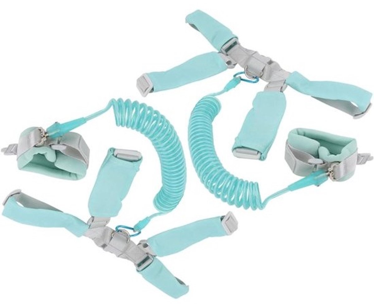 Anti Verloren Riem - Kinder Veiligheid - Veilig Reizen - Reflecterend Bandontwerp - 250 cm Lengte - Blauw