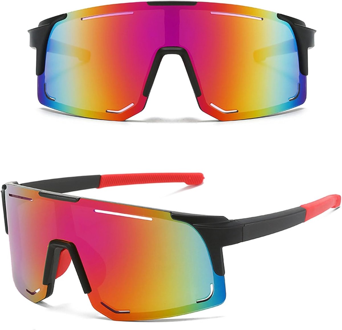 Sportzonnebril voor dames en heren, gepolariseerde zonnebril voor outdooractiviteiten, MTB, racefiets, fietsen, skiën, zonnebril met UV400