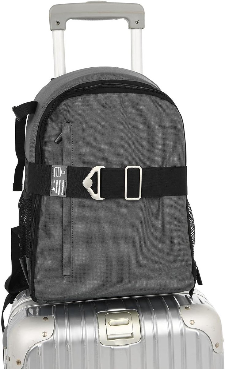 Bagageriemen Reisriem voor Carry On Bag | , Elastische verstelbare kofferriemen voor rugzakbevestiging, bagagebungee over handvat voor handsfree reizen
