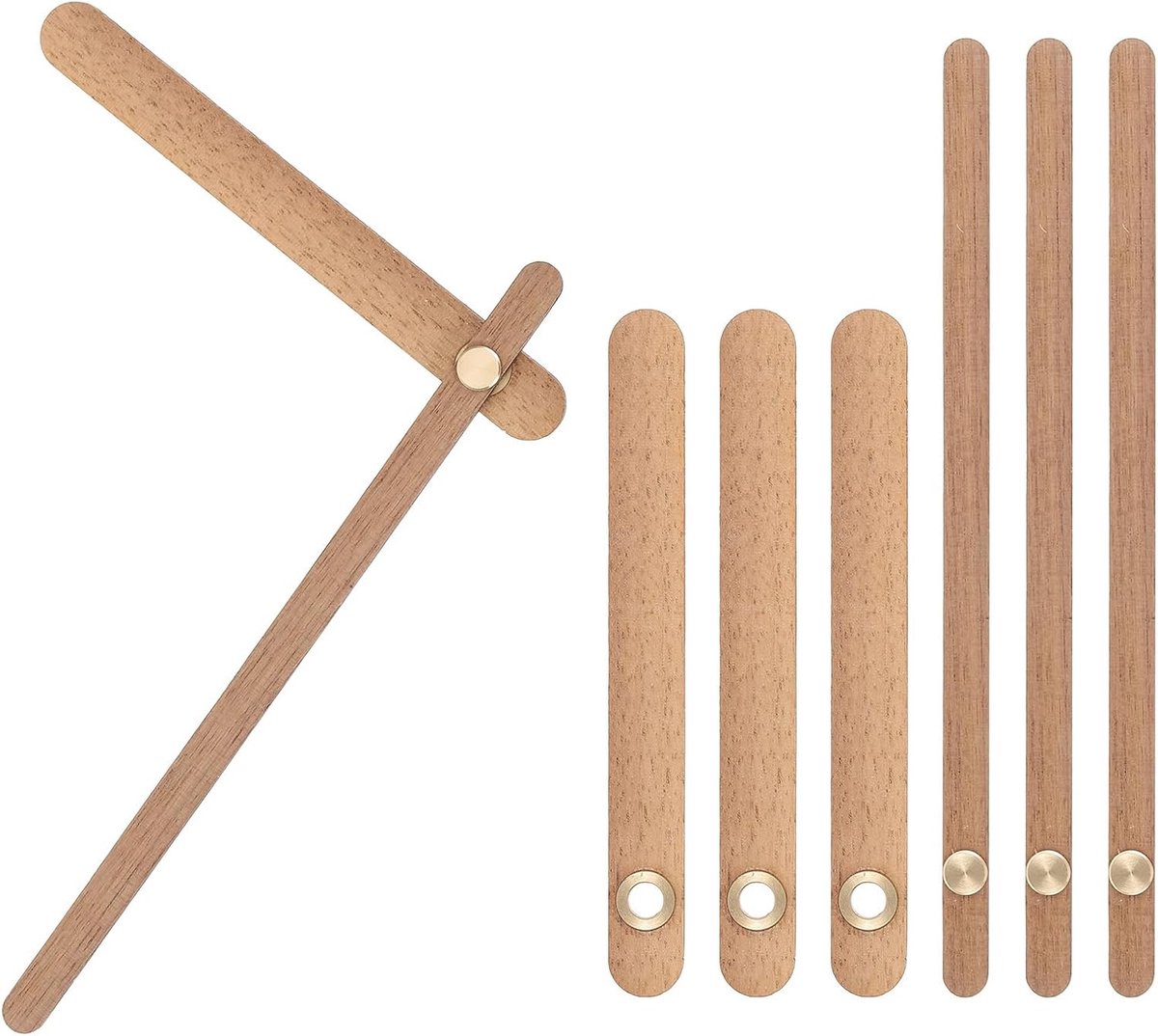 Vervangende Klok Handen Kit, 4 Set Houten Klok Mechanisme Beweging Wandklok Handen Onderdelen Vervanging voor 14 Inch Wandklok Reparatie DIY Home Art Decor, B2