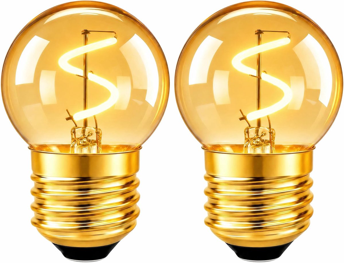 E27 LED Bubbe G40 Mini LED Globe LED Birne 1W LED LECH LACA REEMPLAZADA 10 VATTEN EDISON Lámparas de incandencia. 2200K AMPPLB VINTAGE voor kroonluchters. Geen inmóvil. 2 habitaciones