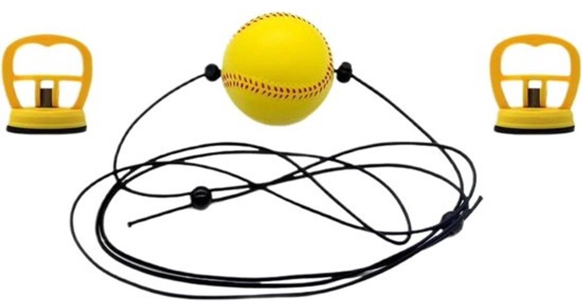 Kleine Bokszak - Reactiebal Stootbal - Bokstraining Thuis - Zuignap Bevestiging - 112 cm Breedte - Zwart