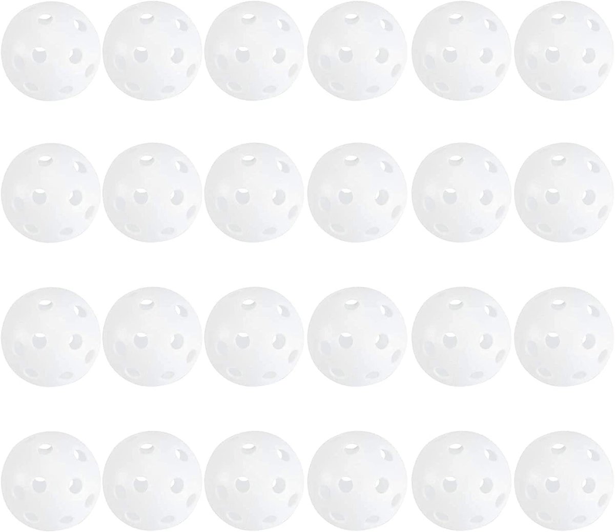 24 Stuks Golf Trainingsballen - 40mm Plastic Luchtstroomballen voor Binnen en Buiten, Ideaal voor Putting Oefeningen en Verbetering van Golfvaardigheden