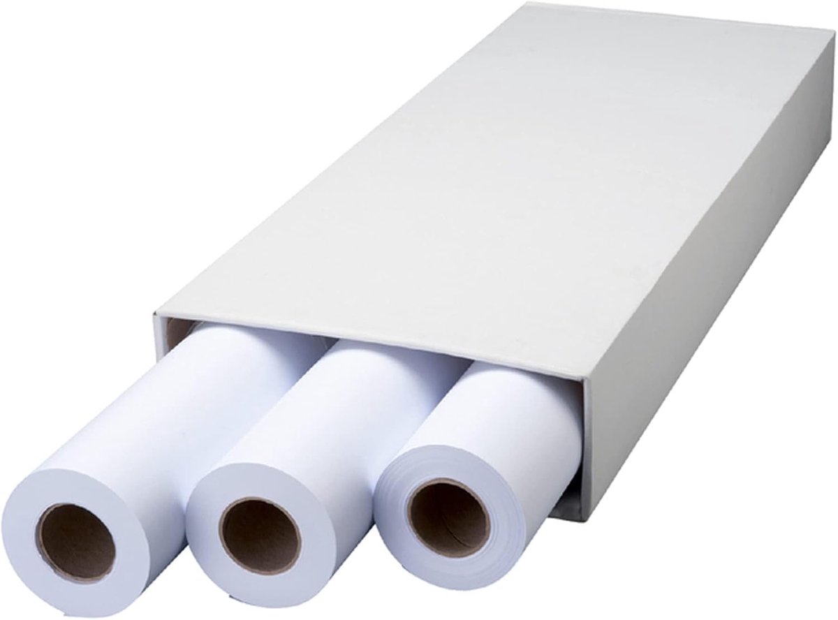 Inkjetpapier - 610mm x 50m - 75 gram - 1 rol - A1 oversize papier - 24 inch