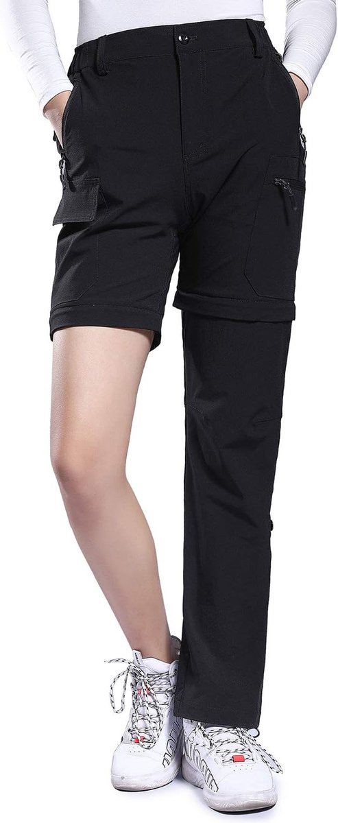 dames wandelbroek met ritssluiting ademende trekkingbroek sneldrogende uitneembare outdoorbroek stretch functionele broek zomerbroek