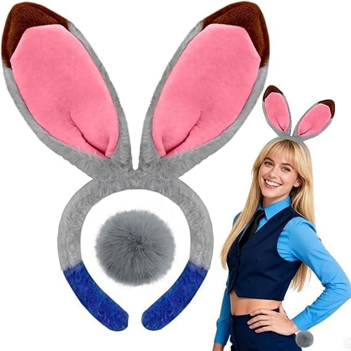 hazenoren haarband dames hazen politie accessoires Halloween