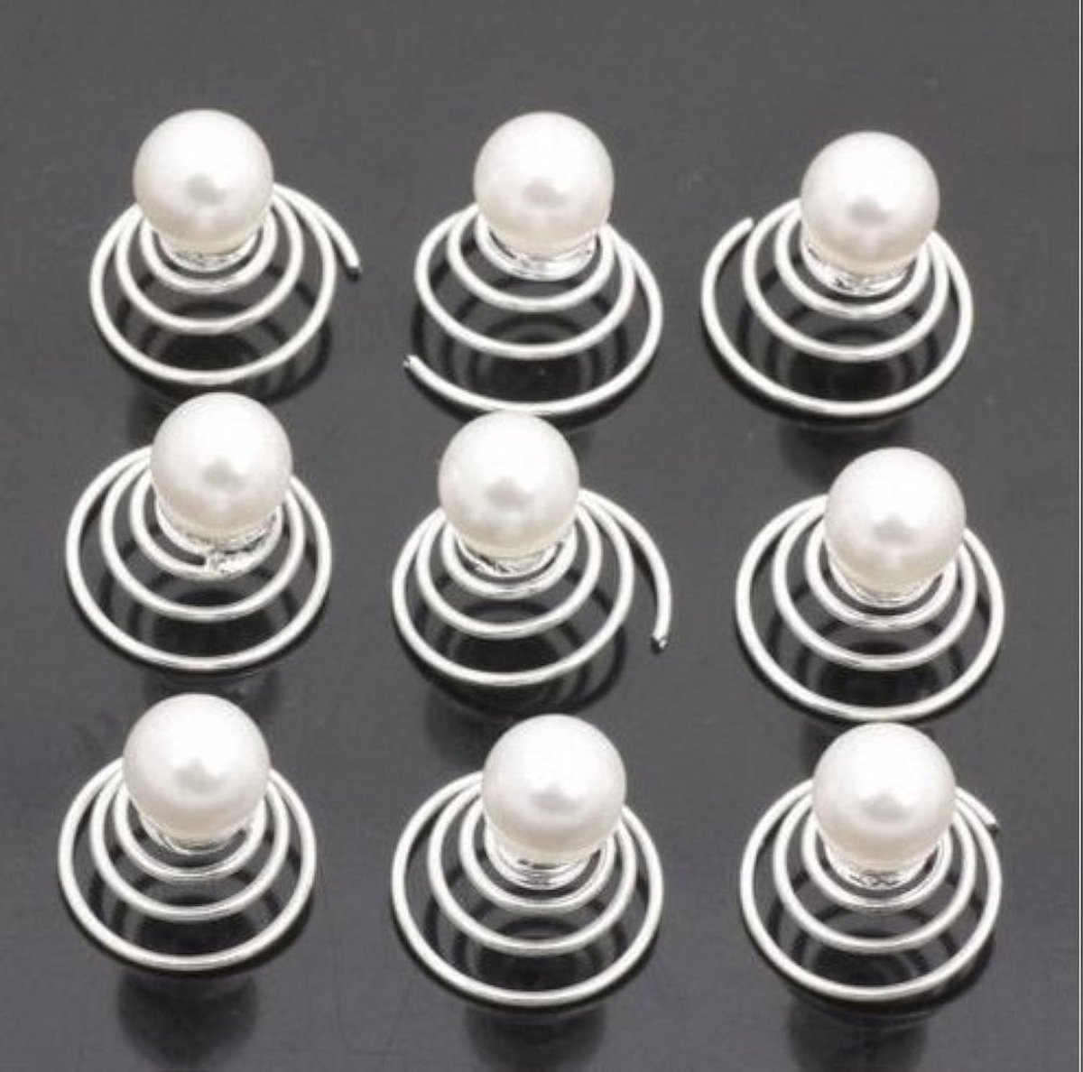 12 stks. Mooie witte haar spiraal haarspeldjes spelden bruiloft bruid sieraden bruid haar accessoires