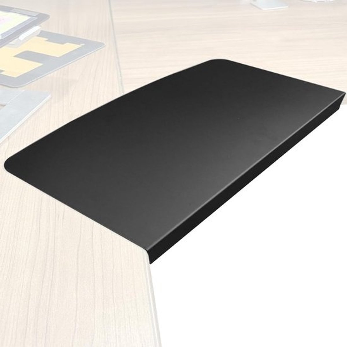 Bureau Verlengstuk - Bureau Uitbreiding Lade - Werkruimte Organiseren - L-Vormige Hoekoplossing - 43x25 cm - Zwart