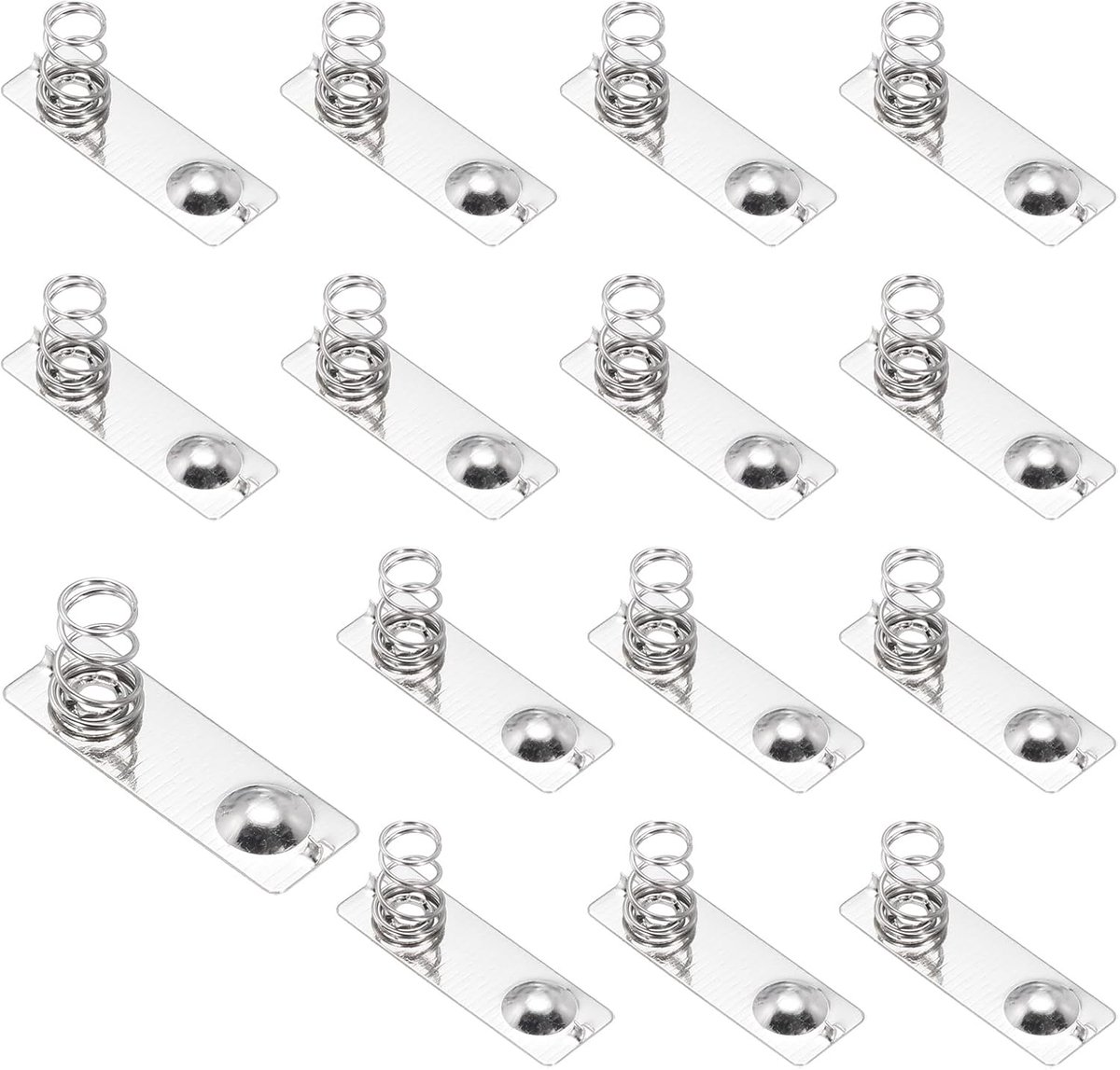 15 stuks contactplaat met veer voor batterij 29 mm x 11 mm conversieplaat bipolair negatief positief vernikkeld voor batterijhouder en elektronisch speelgoed