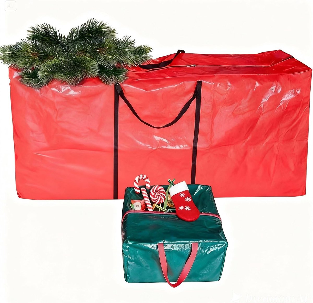 2 stuks opbergtas voor kerstboom dennenboom tas waterdicht XXL 127 x 51 x 38 cm kerstboom opbergtas