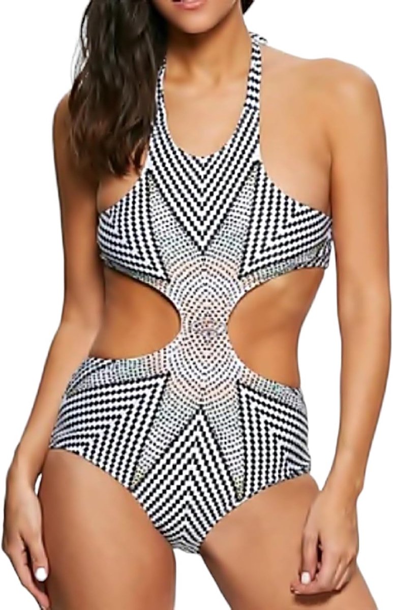 badpak voor dames, volwassenen, meisjes, hoge taille, sexy, modieuze zee, strand, zwembad, cadeau-idee voor verjaardag, Meerkleurig., M