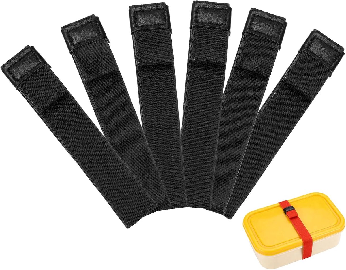6 stuks bevestigingsbanden 9,4 inch L elastische band voor Bento