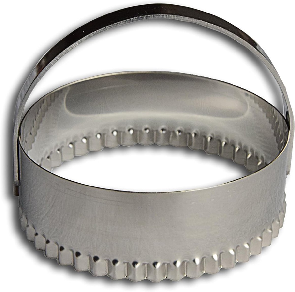 Center Size Tigelle D.86 mm met handvat, roestvrij staal, zilver