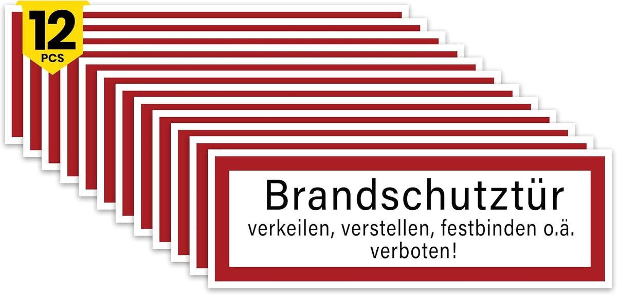 Brandwerende deur sticker