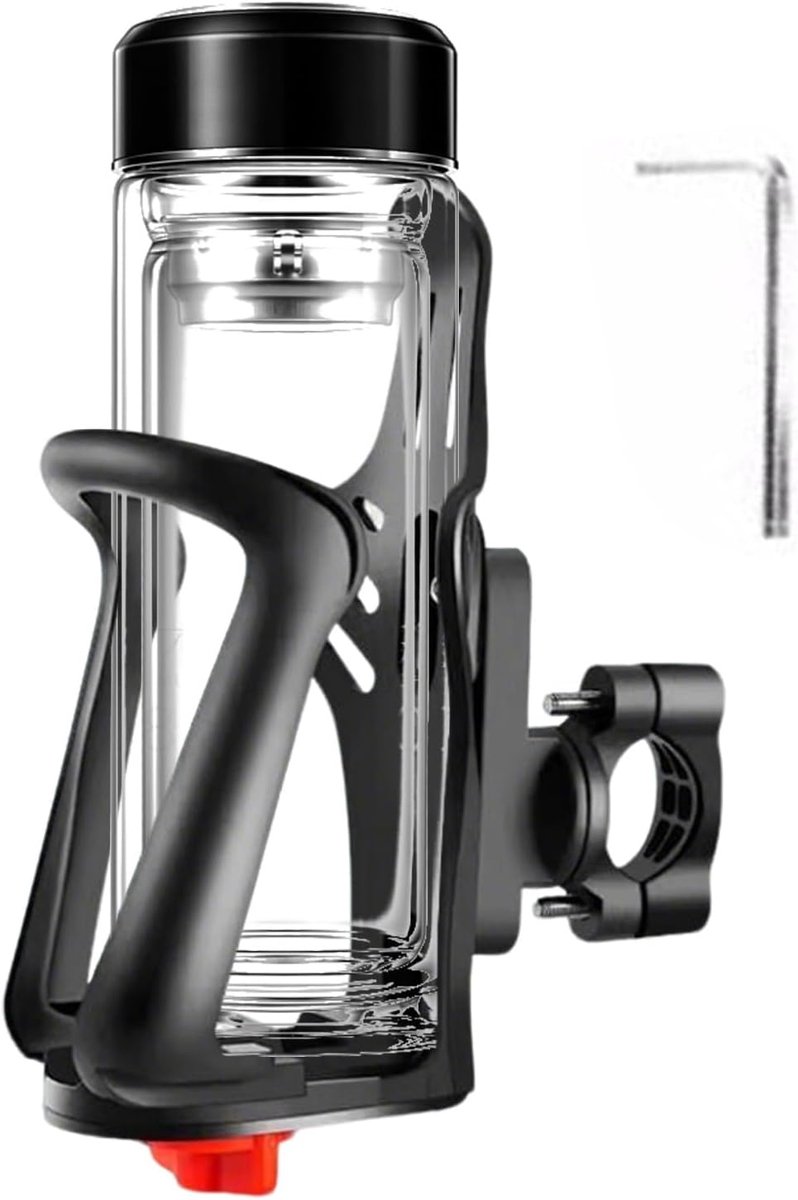 Waterfleshouder voor fiets | Waterfles Bike Mount Bekerhouder, Verstelbaar Drankrek voor Tumbler Drink Volwassenen Road Mountain Rolstoel Wandelwagen Scooter Motorfiets Rijden