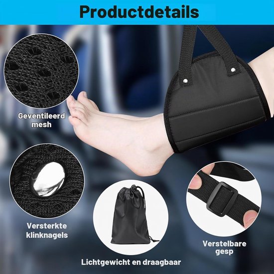 Draagbare Reis Voetsteun - Opvouwbare Hangende Voetstoel Hammock voor Comfortabel Reizen en Ontspannen — afbeelding 5