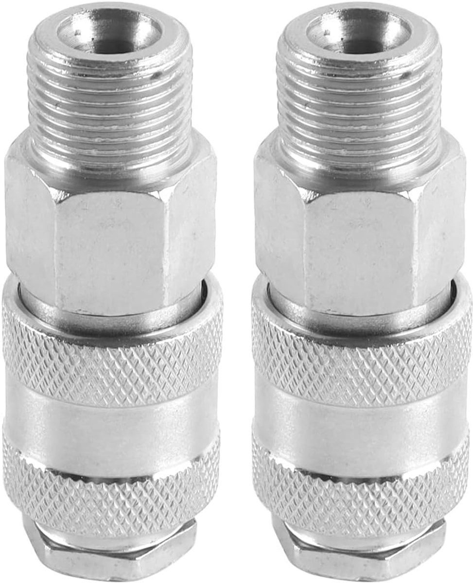 2 stuks 1/2 inch BSP mannelijke pneumatische snelkoppeling nippel set industriële luchtcompressor slangfittingen voor garage werkplaats