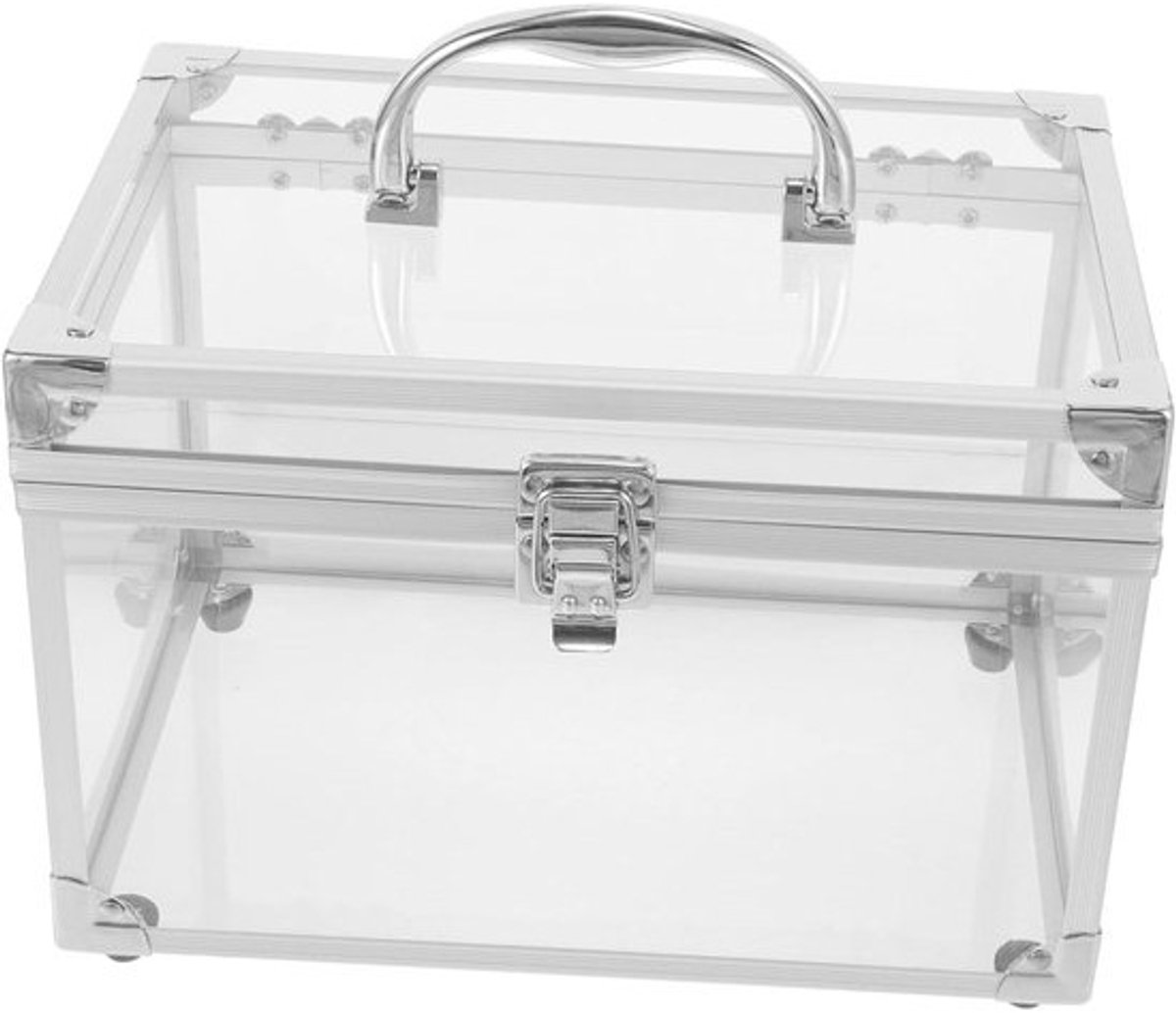 Angoily Cd-hoes Met Handvat - Acryl Cd-opbergdoos Grote Dvd-organizer Albumhoes Schijfhouder Zwart Modern Design Stofdicht Deksel