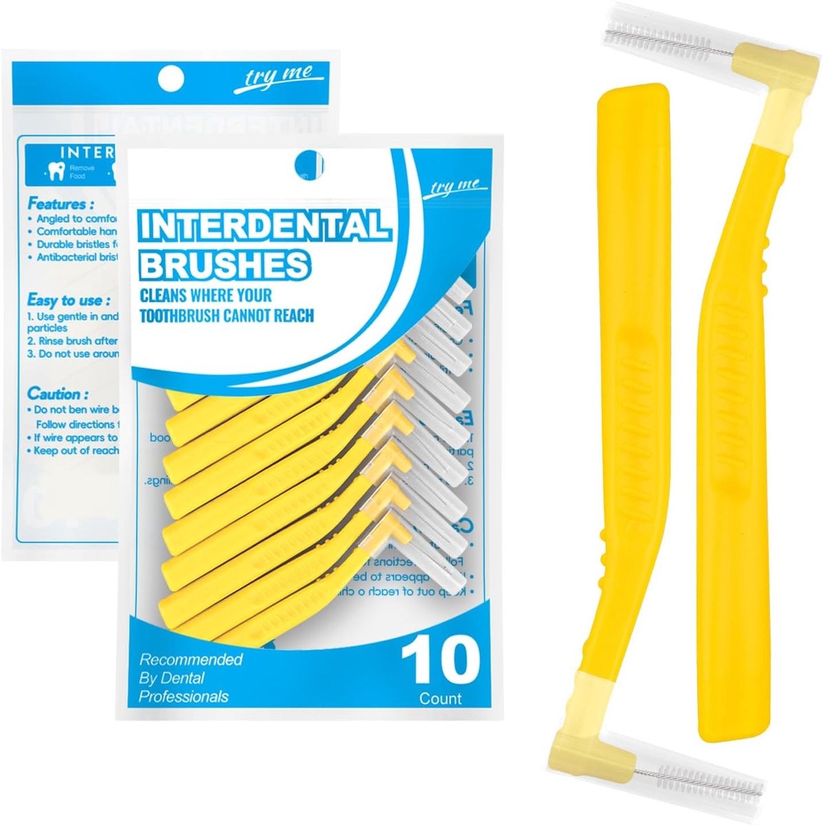 20 Stuks Interdentale Borstels en Zachte Tandenborstels voor Gezonde Tanden en Tandvlees, Met Antislip Handvat en Hoekige Kop voor Effectieve Tandreiniging en Orthodontie