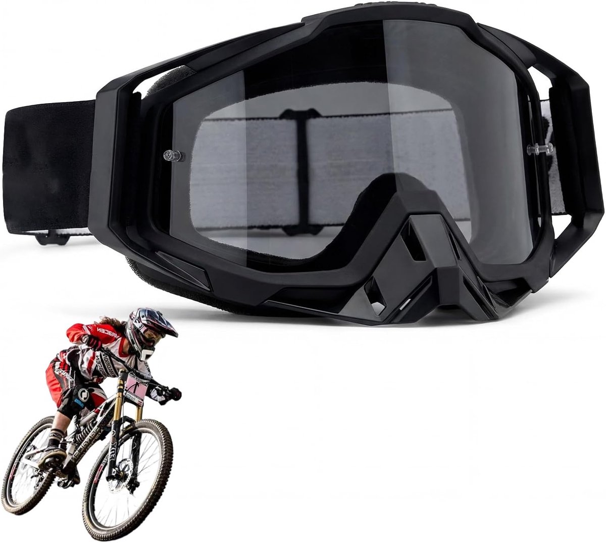Moped-bril Dirt Bike Crossbril Fullface-brillen Mtb-bril Offroad-bril Winddichte Stofdichte Motocross-bril Off Road Racing-bril