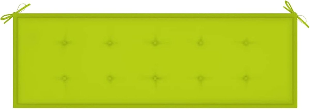 Kussen voor tuinbank, zitting, stoel, meubels, terras, tuin, buiten, zacht, comfortabel, duurzaam, gestoffeerd, stof, glanzend, groen, 150 x 50 x 4 cm