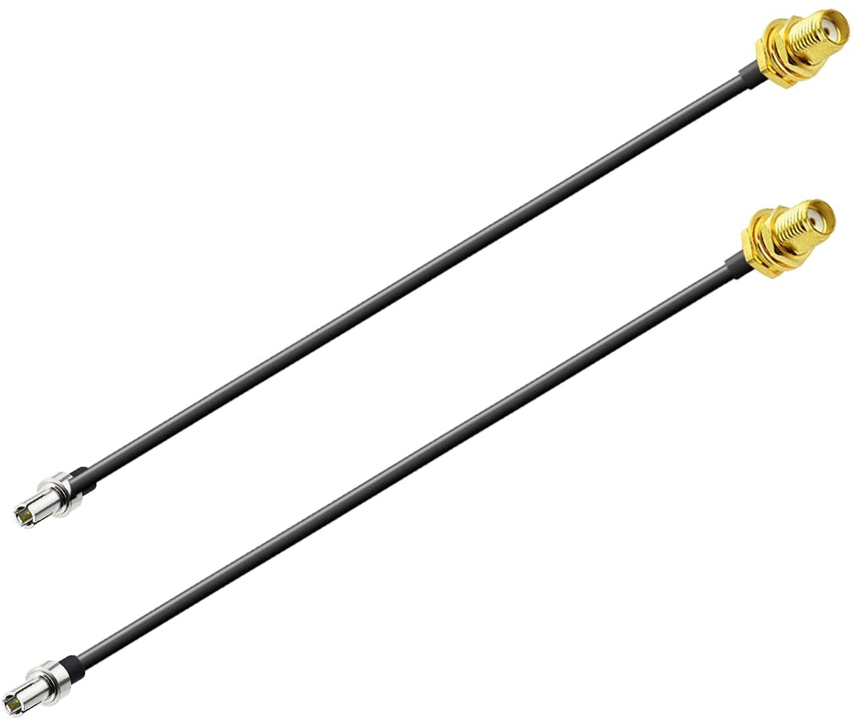 2 Stuks SMA Kabel SMA Vrouwelijke Aansluiting naar TS9 Mannelijke Stekker Rechte 4G Antenne Router Verlengkabel 15 cm/6 inch RG174 voor 2G 3G 4G LTE Externe Antenne USB Dongle Modem Mobiel