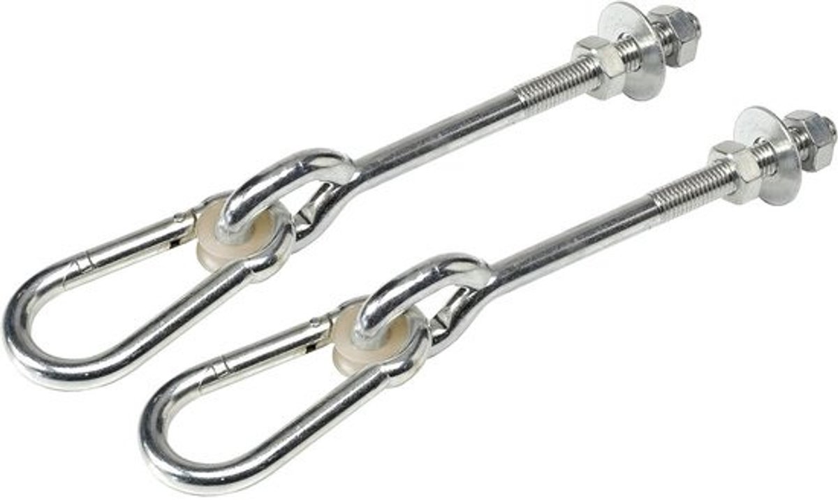 Schommelhaken - Haken voor schommelbalk - Speeltoestellen Ophangen - Gegalvaniseerd Staal - 160 mm - Zilver
