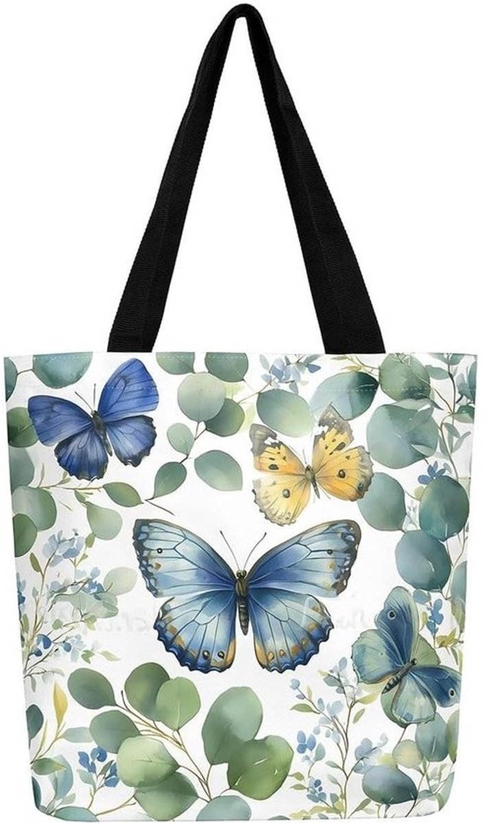 Canvas Boodschappentas - Draagtas Stoffen Tas - Boodschappen Doen - Duurzaam Canvas Materiaal - N.v.t. - Multicolor
