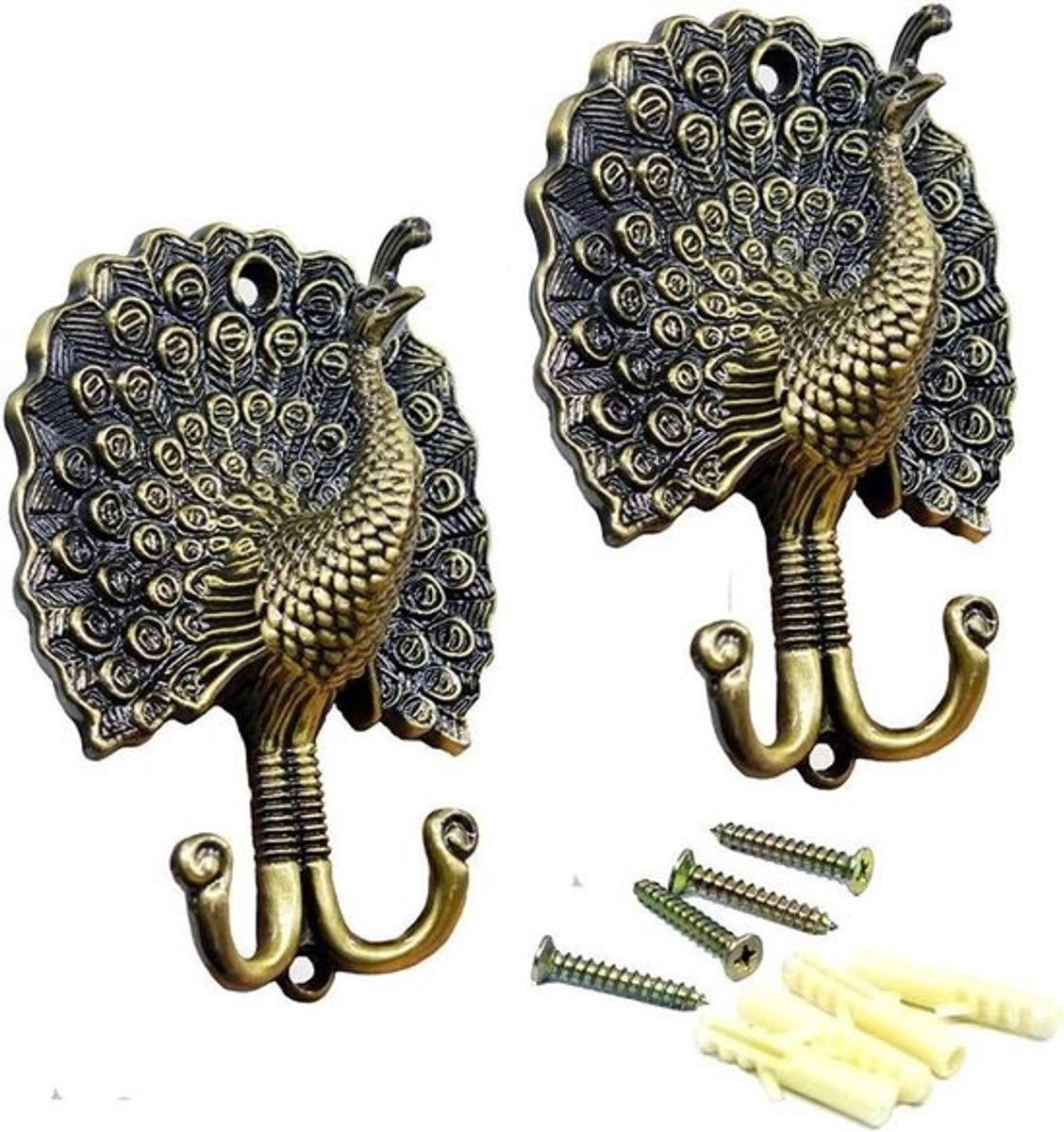 Gordijn Haken - Hanger Ballen - Gordijnen Ophangen - Europees Klassieke Stijl - 12x8 cm - Brons