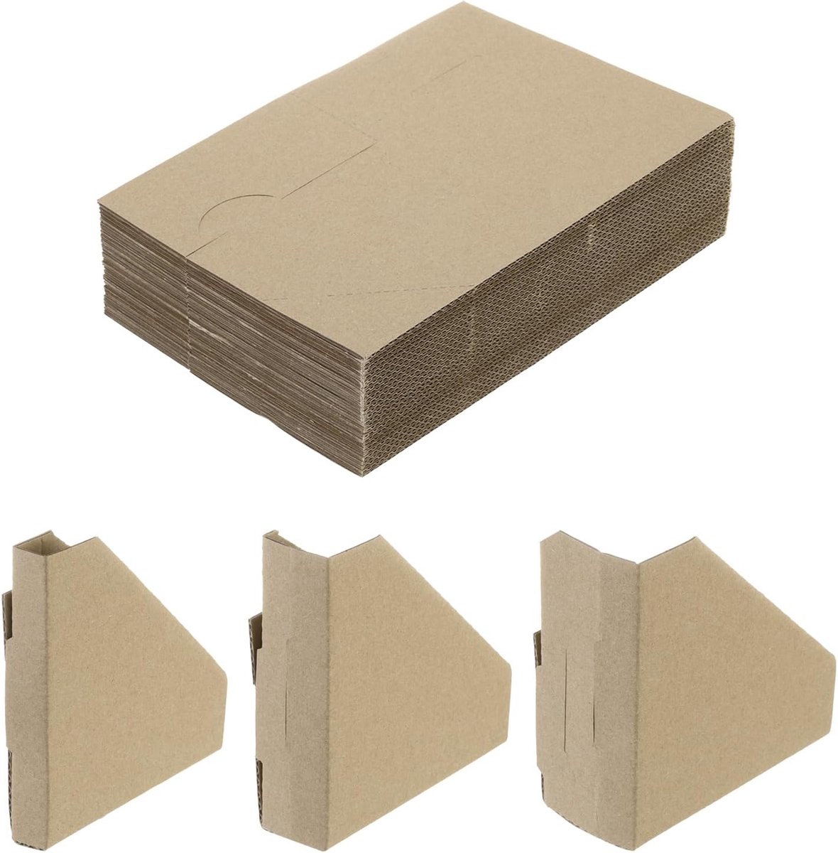 120 stuks verstelbare kartonnen hoekbeschermers, randbescherming van karton, 9,5 x 9,5 cm, geschikt voor frames van 1, 1,5 en 2 inch, bruin