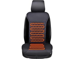 Verwarmd Autostoelkussen - Stoelverwarming Auto - Comfortabel Rijden - Oververhitting Bescherming - Universeel - Zwart