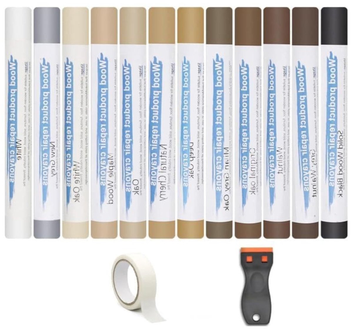 Zolvano® Laminaat Reparatieset - Laminaatvuller - Vuller - Stiften Set -Multikleur