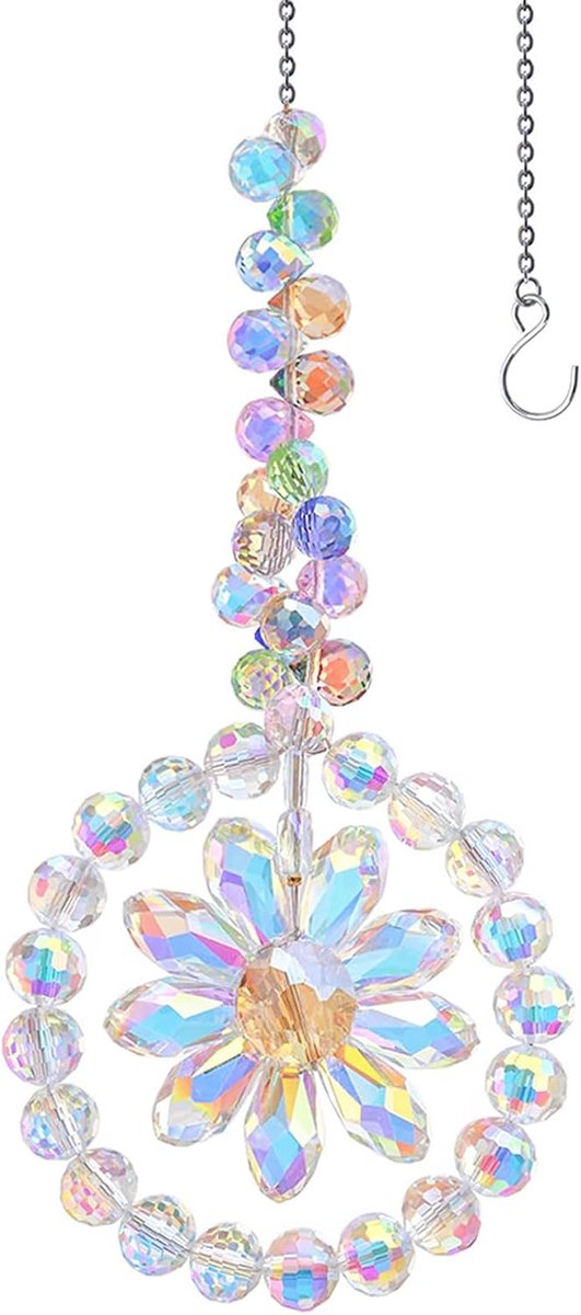 Zonnevanger, kristal, prisma's, kristal, hanger, zonnecatcher hanger, regenboog prisma, raam, ornament, ballen, voor huis, tuin, raam (2)